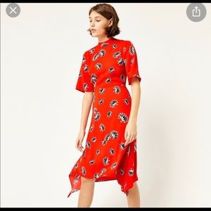 Warehouse Open Back Floral Dress, EUC, 8